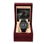 To My Man Stylish Black Chronograph Watch