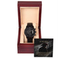 To My Man Stylish Black Chronograph Watch
