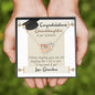 Congratulations Granddaughter Two Hearts Necklace from Grandma