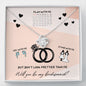 Will You Be My Bridesmaid Love Knot Necklace, Wedding Party Gift, Message Card Jewelry