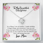 To My Beautiful Daughter Love Knot Necklace