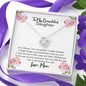 To My Beautiful Daughter Love Knot Necklace
