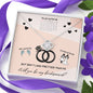 Will You Be My Bridesmaid Love Knot Necklace, Wedding Party Gift, Message Card Jewelry