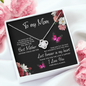 To My Mom You Are The Best Mother Beautiful Love Knot Pendant Necklace