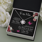 To My Mom You Are The Best Mother Beautiful Love Knot Pendant Necklace