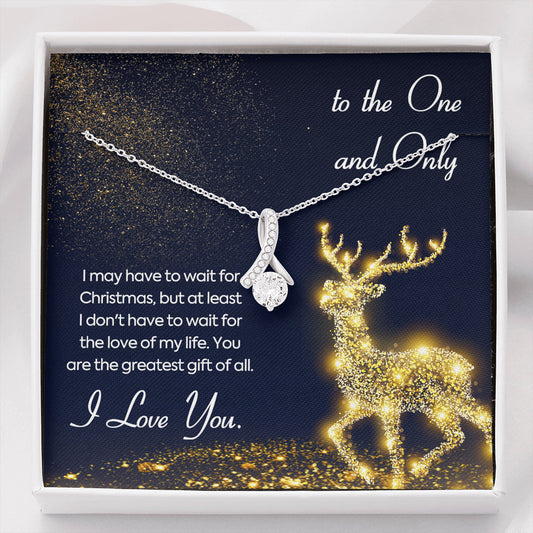 To The One And Only Beautiful Ribbon Necklace for Her