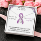 PANCREATIC CANCER Ribbon - My Aunt is a Warrior - Ribbon Necklace Supporting Aunt