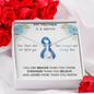 COLON CANCER RIBBON - My MOTHER is a Warrior - Beautiful Ribbon Necklace - Cancer Awareness for Mother