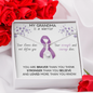 PANCREATIC CANCER Ribbon - My Grandma is a Warrior - Pancreatic Cancer Ribbon Necklace Supporting Grandma