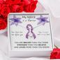 PANCREATIC CANCER Ribbon - My Niece is a Warrior - Pancreatic Cancer Ribbon Necklace Supporting Niece