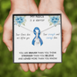 COLON CANCER RIBBON - My NIECE is a Warrior - Beautiful Ribbon Necklace - Cancer Awareness for Niece