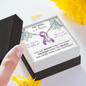 PANCREATIC CANCER Ribbon - My Wife is a Warrior - Pancreatic Cancer Ribbon Necklace Supporting Wife