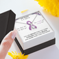 PANCREATIC CANCER Ribbon - My Aunt is a Warrior - Ribbon Necklace Supporting Aunt