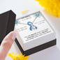 COLON CANCER RIBBON - My NIECE is a Warrior - Beautiful Ribbon Necklace - Cancer Awareness for Niece