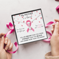 BREAST CANCER Ribbon My MOTHER Is A Warrior - Beautiful Ribbon Necklace - Breast Cancer Awareness for Mother