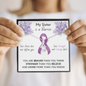 PANCREATIC CANCER Ribbon - My Sister is a Warrior - Pancreatic Cancer Ribbon Necklace Supporting Sister
