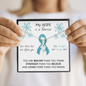 OVARIAN CANCER Ribbon My WIFE is a Warrior - Beautiful Ribbon Necklace - Cancer Awareness for Wife