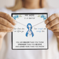 COLON CANCER RIBBON - My WIFE is a Warrior - Beautiful Ribbon Necklace - Cancer Awareness for Wife