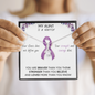 PANCREATIC CANCER Ribbon - My Aunt is a Warrior - Ribbon Necklace Supporting Aunt