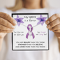 PANCREATIC CANCER Ribbon - My Niece is a Warrior - Pancreatic Cancer Ribbon Necklace Supporting Niece