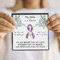 PANCREATIC CANCER Ribbon - My Wife is a Warrior - Pancreatic Cancer Ribbon Necklace Supporting Wife