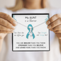 OVARIAN CANCER Ribbon My AUNT is a Warrior Beautiful Ribbon Necklace - Cancer Awareness for Aunt