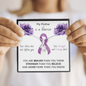 PANCREATIC CANCER Ribbon - My Mother Is a Warrior - Pancreatic Cancer Ribbon Necklace Supporting Mother