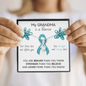 OVARIAN CANCER Ribbon My GRANDMA is a Warrior - Beautiful Ribbon Necklace - Cancer Awareness for Grandma