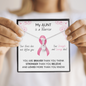 BREAST CANCER Ribbon My AUNT Is A Warrior - Beautiful Ribbon Necklace - Breast Cancer Awareness for Aunt
