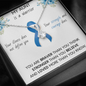 COLON CANCER RIBBON - My AUNT is a Warrior - Beautiful Ribbon Necklace - Cancer Awareness for Aunt