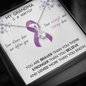 PANCREATIC CANCER Ribbon - My Grandma is a Warrior - Pancreatic Cancer Ribbon Necklace Supporting Grandma