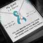 OVARIAN CANCER Ribbon My AUNT is a Warrior Beautiful Ribbon Necklace - Cancer Awareness for Aunt