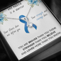 COLON CANCER RIBBON - My NIECE is a Warrior - Beautiful Ribbon Necklace - Cancer Awareness for Niece