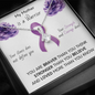 PANCREATIC CANCER Ribbon - My Mother Is a Warrior - Pancreatic Cancer Ribbon Necklace Supporting Mother