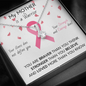 BREAST CANCER Ribbon My MOTHER Is A Warrior - Beautiful Ribbon Necklace - Breast Cancer Awareness for Mother