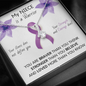 PANCREATIC CANCER Ribbon - My Niece is a Warrior - Pancreatic Cancer Ribbon Necklace Supporting Niece