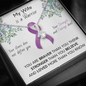 PANCREATIC CANCER Ribbon - My Wife is a Warrior - Pancreatic Cancer Ribbon Necklace Supporting Wife