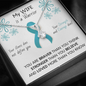 OVARIAN CANCER Ribbon My WIFE is a Warrior - Beautiful Ribbon Necklace - Cancer Awareness for Wife