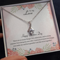 To My Love Happy Valentine's Day Petite Ribbon Shaped Pendant