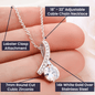 To My Love Happy Valentine's Day Petite Ribbon Shaped Pendant