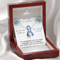 COLON CANCER RIBBON - My AUNT is a Warrior - Beautiful Ribbon Necklace - Cancer Awareness for Aunt