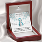 OVARIAN CANCER Ribbon My NIECE is a Warrior - Beautiful Ribbon Necklace - Cancer Awareness for Niece