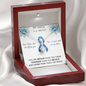 COLON CANCER RIBBON - My NIECE is a Warrior - Beautiful Ribbon Necklace - Cancer Awareness for Niece