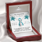 OVARIAN CANCER Ribbon My GRANDMA is a Warrior - Beautiful Ribbon Necklace - Cancer Awareness for Grandma
