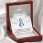 COLON CANCER RIBBON - My MOTHER is a Warrior - Beautiful Ribbon Necklace - Cancer Awareness for Mother