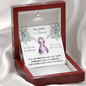 PANCREATIC CANCER Ribbon - My Wife is a Warrior - Pancreatic Cancer Ribbon Necklace Supporting Wife
