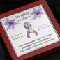PANCREATIC CANCER Ribbon - My Niece is a Warrior - Pancreatic Cancer Ribbon Necklace Supporting Niece