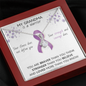 PANCREATIC CANCER Ribbon - My Grandma is a Warrior - Pancreatic Cancer Ribbon Necklace Supporting Grandma