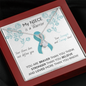 OVARIAN CANCER Ribbon My NIECE is a Warrior - Beautiful Ribbon Necklace - Cancer Awareness for Niece