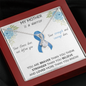 COLON CANCER RIBBON - My MOTHER is a Warrior - Beautiful Ribbon Necklace - Cancer Awareness for Mother